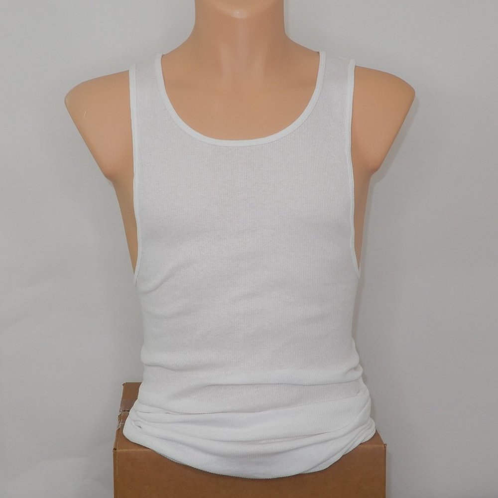 Fruit of the Loom White Sleeveless Scoop Neck Tank (TS015) - Picture 1 of 4